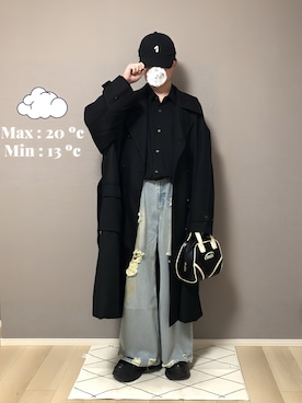 「Jieda（ジエダ）のアイテム」を使った、　いとぴさん（メンズ・164cm）の冬コーディネート