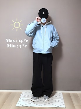 「WOOLRICH（ウールリッチ）のアイテム」を使った、　いとぴさん（メンズ・164cm）の冬コーディネート