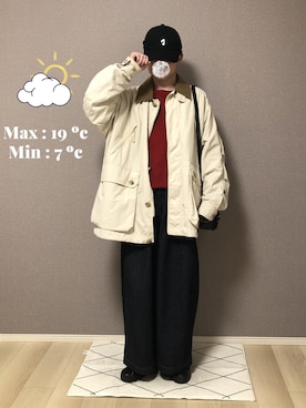 「Jieda（ジエダ）のアイテム」を使った、　いとぴさん（メンズ・164cm）の冬コーディネート