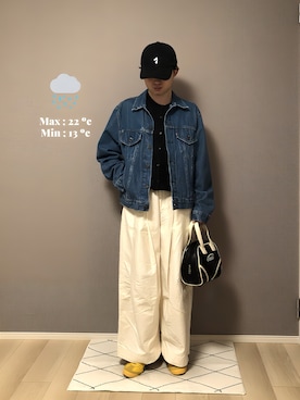 「Jieda（ジエダ）のアイテム」を使った、　いとぴさん（メンズ・164cm）の春コーディネート