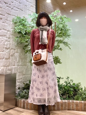 「Samantha Thavasa Petit Choice（サマンサタバサ　プチチョイス）のアイテム（バッグ）」を使った、夏未さん（レディース・162cm）の冬コーディネート