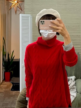 「osharewalker（オシャレウォーカー）のアイテム（ハンチング/ベレー帽）」を使った、cleocanapeさん（レディース・158cm）の冬コーディネート