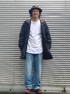 「アイテム（ミリタリージャケット）」を使った、NOzさん（メンズ・182cm）の秋コーディネート