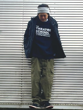 「American Eagle（アメリカンイーグル）のアイテム（ジャケット/アウター）」を使った、NOzさん（メンズ・182cm）の冬コーディネート