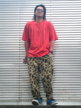 「Rodeo Crowns（ロデオクラウンズ）のアイテム（パンツ）」を使った、NOzさん（メンズ・182cm）の春コーディネート
