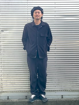 「アイテム（スウェットパンツ）」を使った、NOzさん（メンズ・182cm）の秋コーディネート