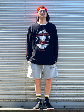 「FOG ESSENTIALS（エフオージーエッセンシャルズ）のアイテム」を使った、NOzさん（メンズ・182cm）の春コーディネート