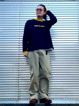 「BUTTERO（ブッテロ）のアイテム（ブーツ）」を使った、NOzさん（メンズ・182cm）の春コーディネート
