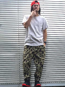 「Rodeo Crowns（ロデオクラウンズ）のアイテム（パンツ）」を使った、NOzさん（メンズ・182cm）の秋コーディネート