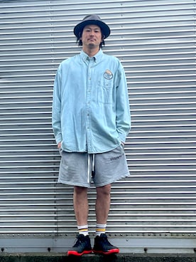 「アイテム（帽子）」を使った、NOzさん（メンズ・182cm）の秋コーディネート