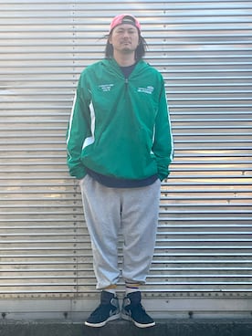 「AIR JORDAN（エアジョーダン）のアイテム」を使った、NOzさん（メンズ・182cm）の春コーディネート