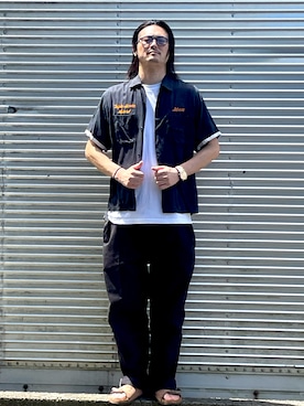 「Dickies（ディッキーズ）のアイテム」を使った、NOzさん（メンズ・182cm）の夏コーディネート