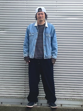 「アイテム（Tシャツ/カットソー）」を使った、NOzさん（メンズ・182cm）の秋コーディネート