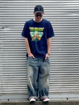 「IRIE（イリエ）のアイテム（キャップ、ブラック系）」を使った、NOzさん（メンズ・182cm）の夏コーディネート