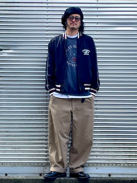 「Basiquenti（ベーシックエンティ）のアイテム」を使った、NOzさん（メンズ・182cm）の春コーディネート