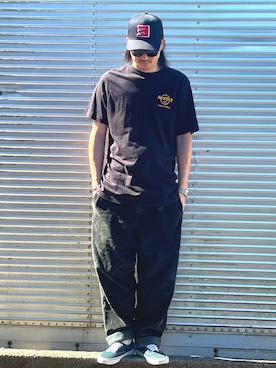 「アイテム（Tシャツ/カットソー）」を使った、NOzさん（メンズ・182cm）の秋コーディネート