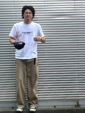 「アイテム（チノパンツ）」を使った、NOzさん（メンズ・182cm）の秋コーディネート