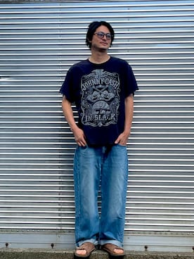 「アイテム（サンダル）」を使った、NOzさん（メンズ・182cm）の夏コーディネート