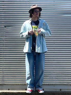 「H&M（エイチ・アンド・エム）のアイテム（パンツ）」を使った、NOzさん（メンズ・182cm）の春コーディネート