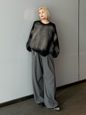 「Lui's（ルイス）のアイテム（トップス）」を使った、mi-さん（レディース・156cm）の春コーディネート