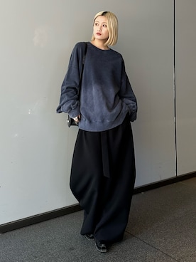 「アイテム（スウェット）」を使った、mi-さん（レディース・156cm）の冬コーディネート