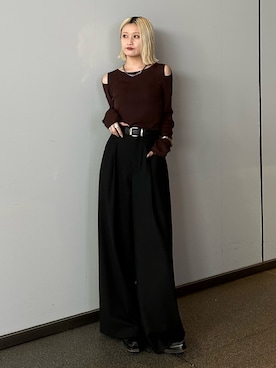 「Lui's（ルイス）のアイテム（トップス）」を使った、mi-さん（レディース・156cm）の春コーディネート