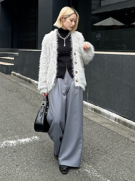 「モノトーンスタイル」｜mi-さん（レディース・156cm）の秋コーディネート