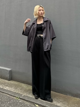 「Lui's（ルイス）のアイテム（パンツ）」を使った、mi-さん（レディース・156cm）の春コーディネート
