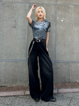 「Lui's（ルイス）のアイテム（トップス）」を使った、mi-さん（レディース・156cm）の春コーディネート