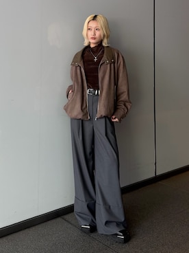 「Lui's（ルイス）のアイテム（パンツ）」を使った、mi-さん（レディース・156cm）の秋コーディネート