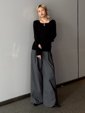 「モノトーンスタイル」｜mi-さん（レディース・156cm）の秋コーディネート