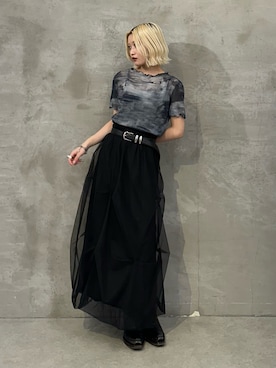 「Lui's（ルイス）のアイテム（トップス）」を使った、mi-さん（レディース・156cm）の春コーディネート