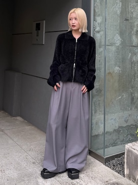 「オールブラックコーデ」｜mi-さん（レディース・156cm）の秋コーディネート