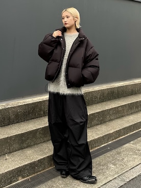 「アイテム（ダウンジャケット/コート）」を使った、mi-さん（レディース・156cm）の秋コーディネート