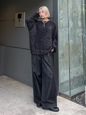 「モノトーンスタイル」｜mi-さん（レディース・156cm）の秋コーディネート