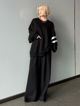 「アイテム（スウェット）」を使った、mi-さん（レディース・156cm）の夏コーディネート