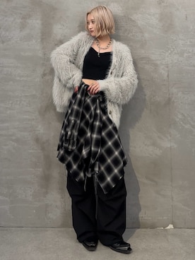 「ニットカーディガン」｜mi-さん（レディース・156cm）の秋コーディネート