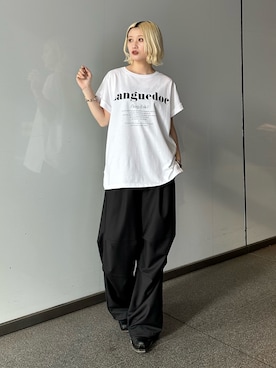 「Lui's（ルイス）のアイテム（パンツ）」を使った、mi-さん（レディース・156cm）の春コーディネート