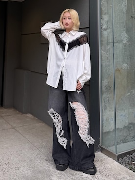 「Lui's（ルイス）のアイテム」を使った、mi-さん（レディース・156cm）の夏コーディネート