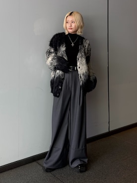 「Lui's（ルイス）のアイテム（パンツ）」を使った、mi-さん（レディース・156cm）の秋コーディネート