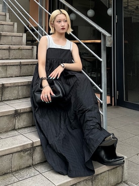 「アイテム（ワンピース/ドレス）」を使った、mi-さん（レディース・156cm）の夏コーディネート