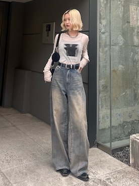 「Lui's（ルイス）のアイテム（バッグ）」を使った、mi-さん（レディース・156cm）の春コーディネート