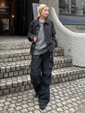 「アイテム（ブルゾン）」を使った、mi-さん（レディース・156cm）の夏コーディネート
