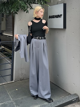 「モノトーンスタイル」｜mi-さん（レディース・156cm）の夏コーディネート