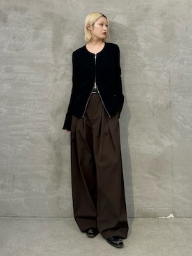 「Lui's（ルイス）のアイテム（パンツ）」を使った、mi-さん（レディース・156cm）の春コーディネート