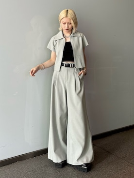 「Lui's（ルイス）の【mi-企画】シルバーチェーンネックレス（ネックレス、シルバー系）」を使った、mi-さん（レディース・156cm）の春コーディネート