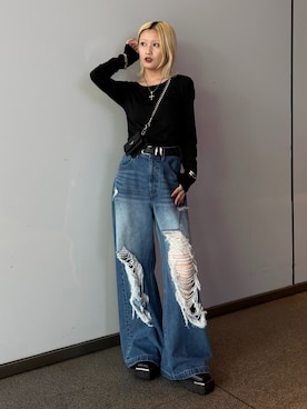 「Lui's（ルイス）のアイテム」を使った、mi-さん（レディース・156cm）の夏コーディネート