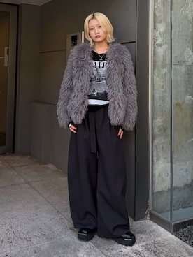「Lui's（ルイス）のアイテム（パンツ）」を使った、mi-さん（レディース・156cm）の秋コーディネート