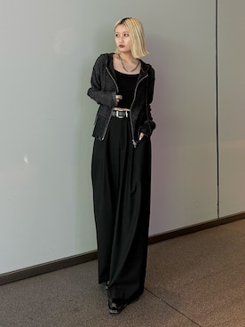 「Lui's（ルイス）のアイテム（トップス）」を使った、mi-さん（レディース・156cm）の春コーディネート