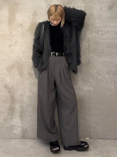 セール】【mi-企画/セットアップ対応】3タックワイドパンツ